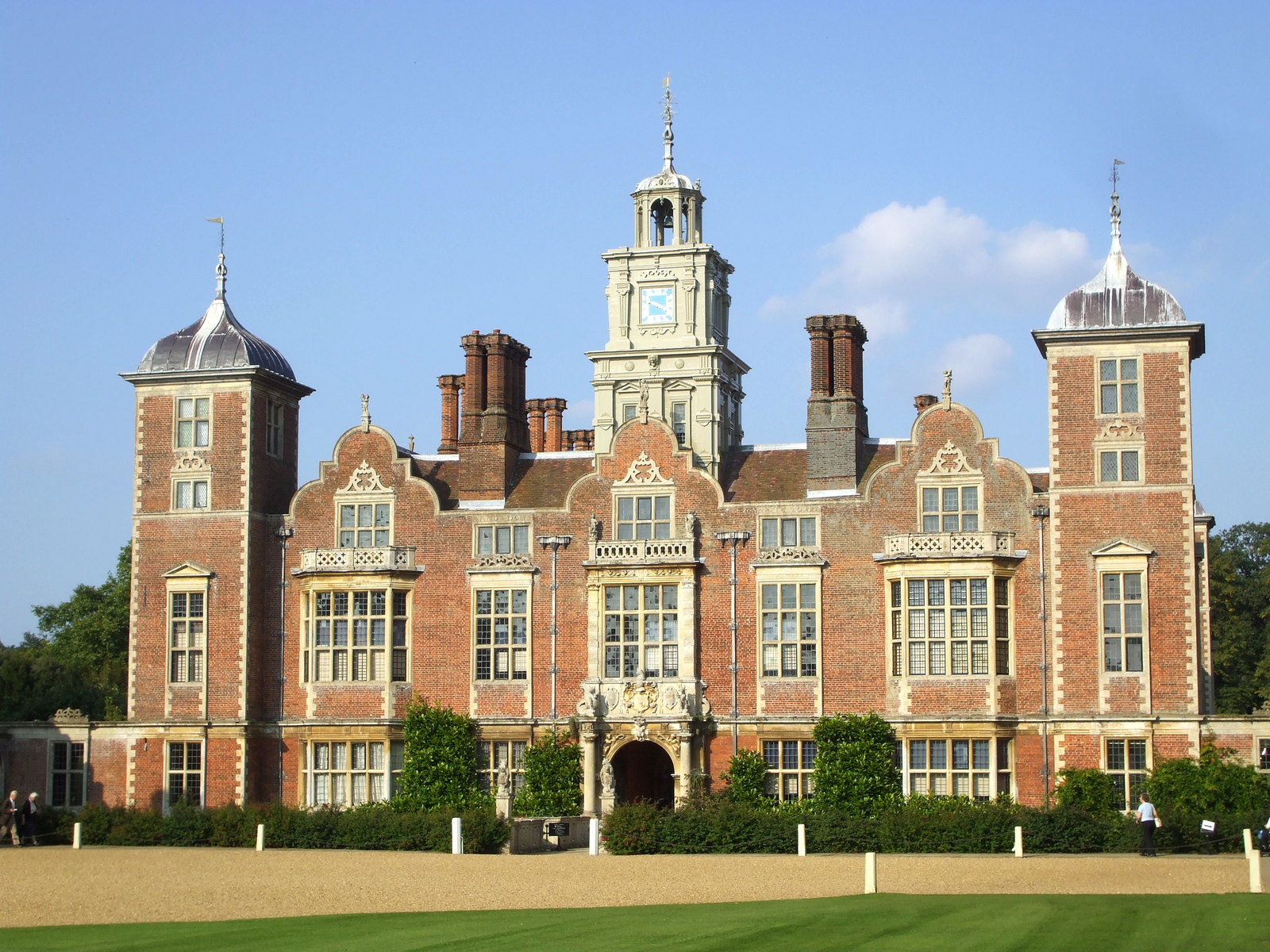 The red-brick Jacobean front of Blickling Hall